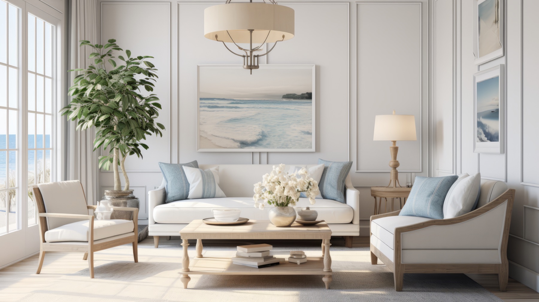 Calm, minimal room with warm tones